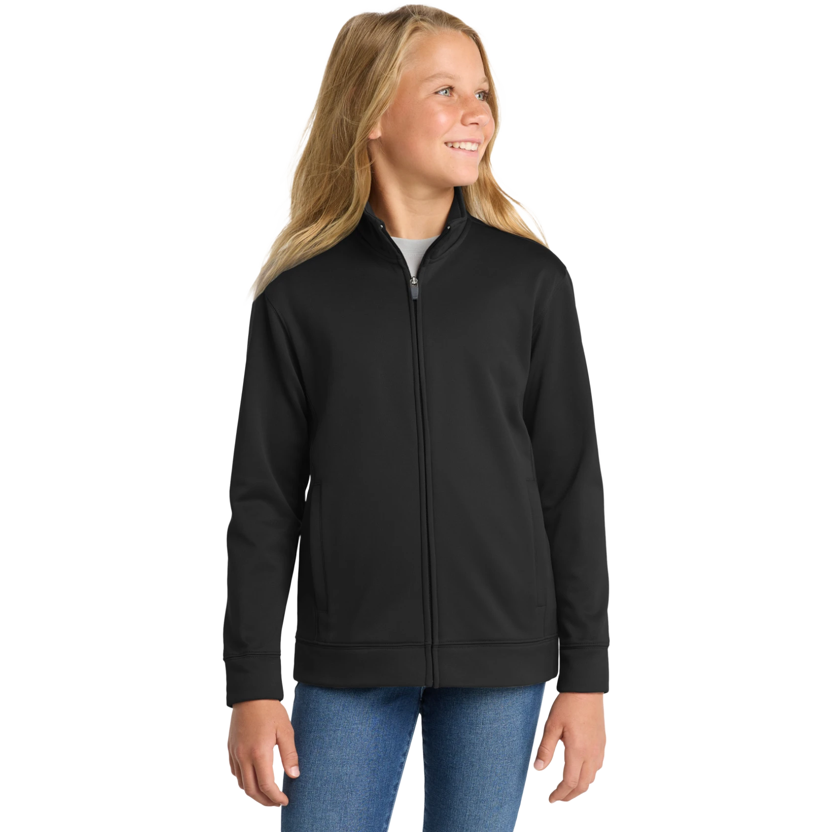 Youth Sport-Wick Fleece Full-Zip Jacket.